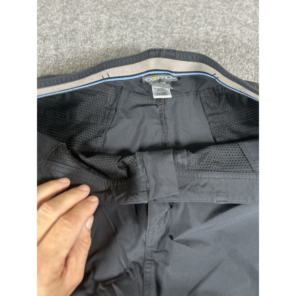 ExOfficio Pants Mens 42x32 Black Nylon Blend Hiking Pocket Travel Outdoor‎ - Picture 5 of 10